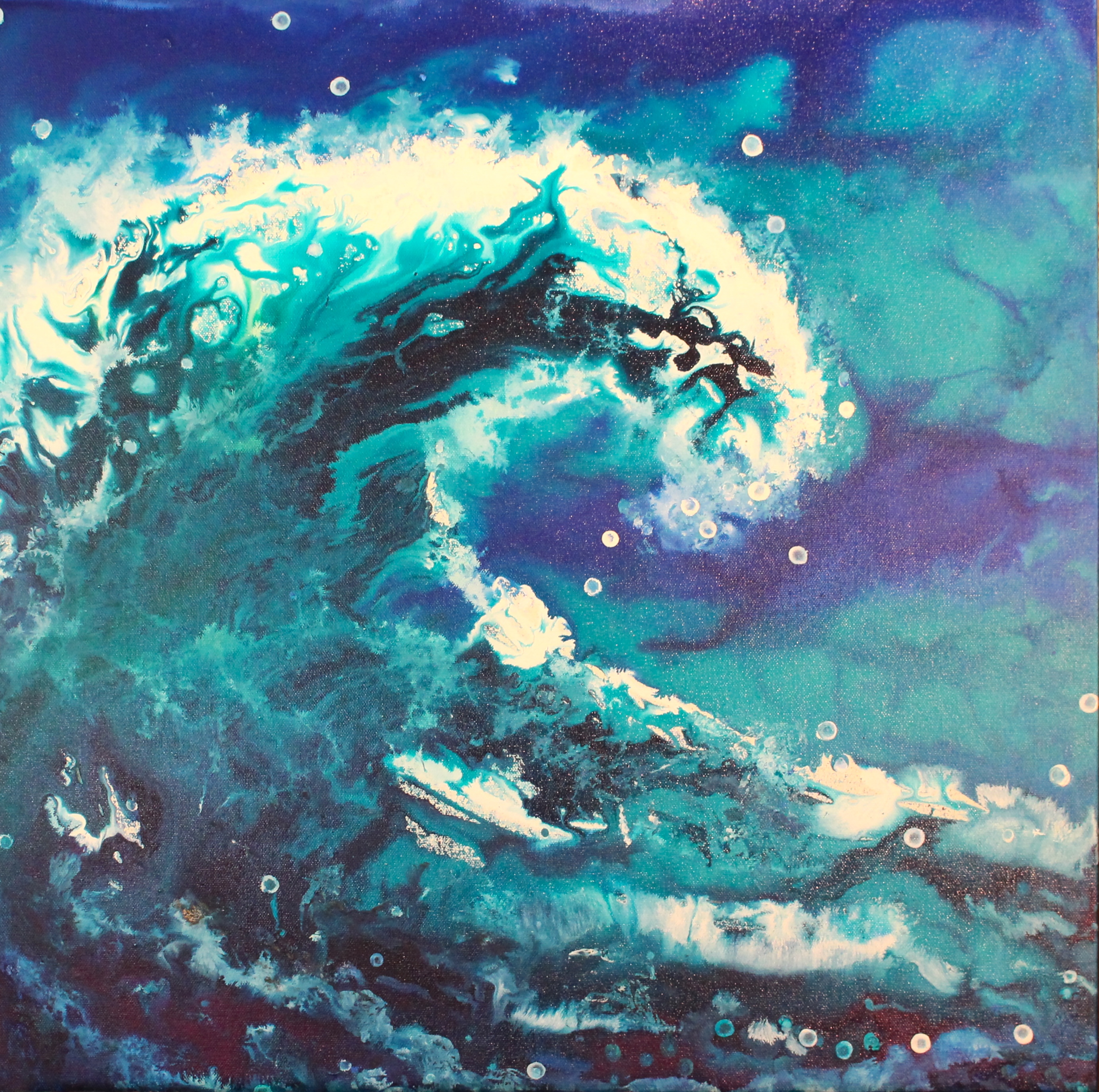 Painting ocean wave