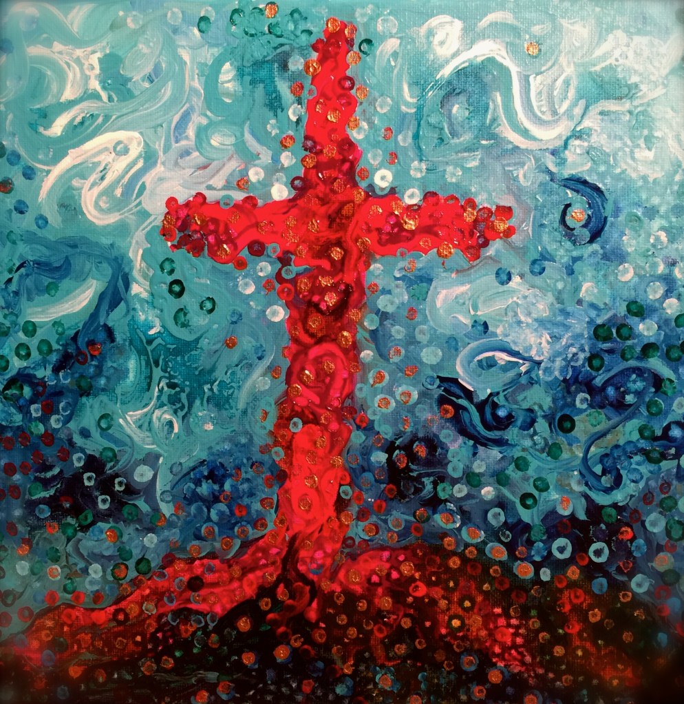 He gave all acrylic painting 